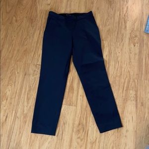 Theory elastic navy blue slacks.